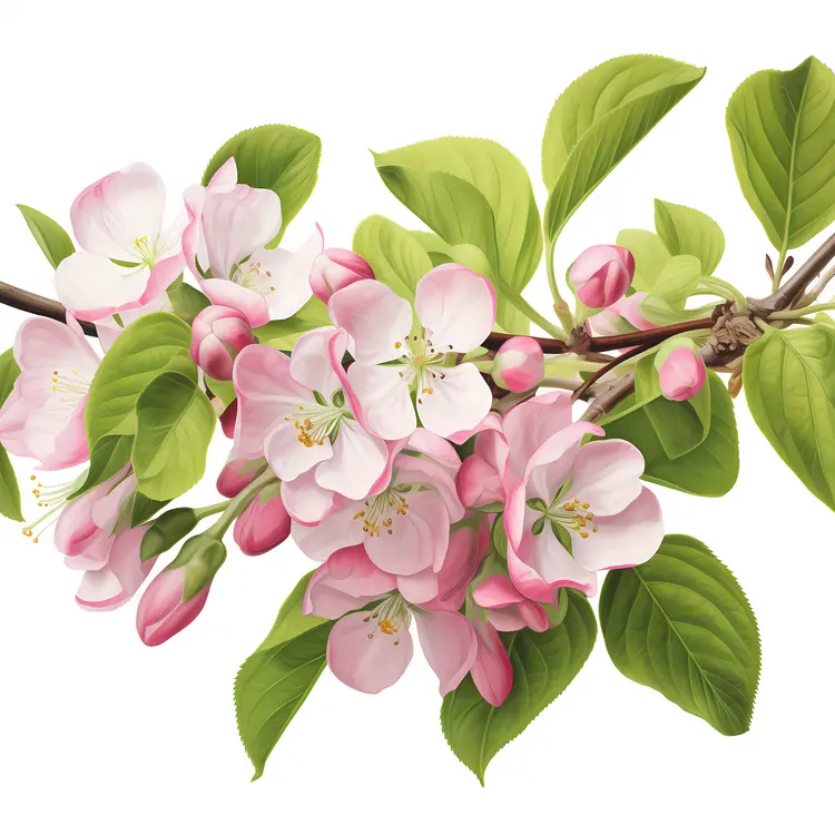 Pink Flowers on Branch