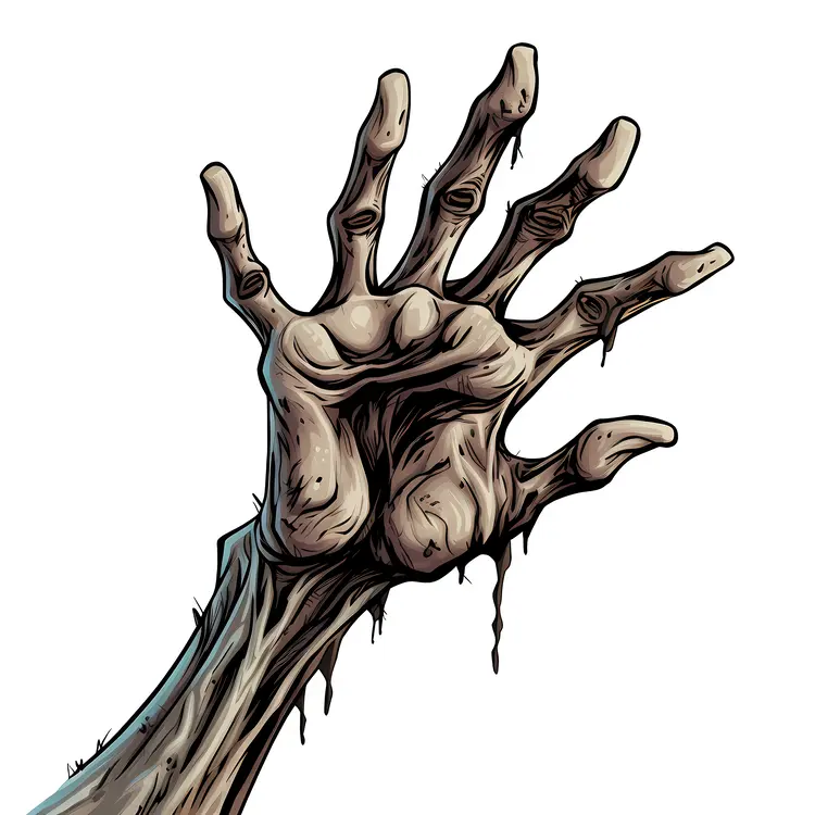 Creepy Zombie Hand Illustration