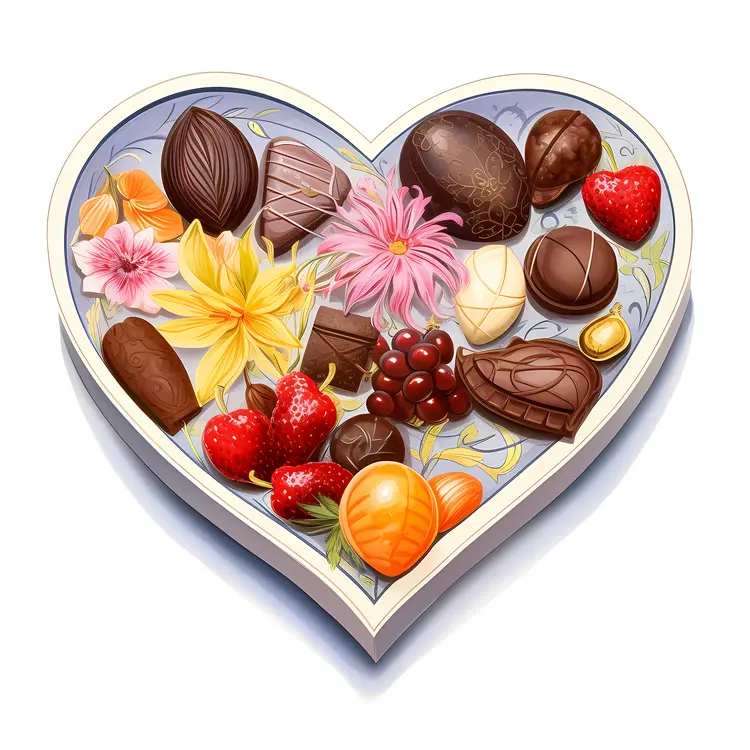 Heart-shaped Chocolate Box for Valentine's Day