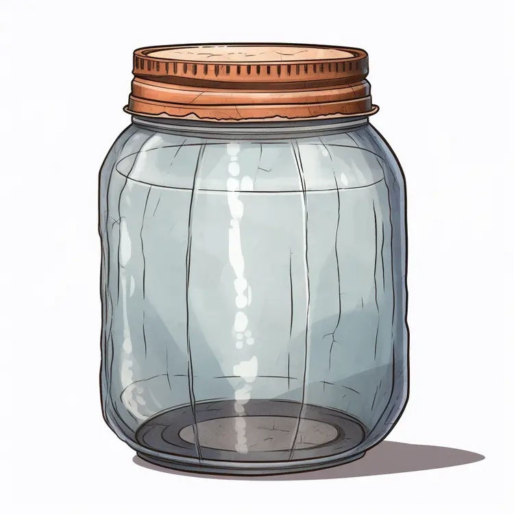 Empty Glass Jar with Lid