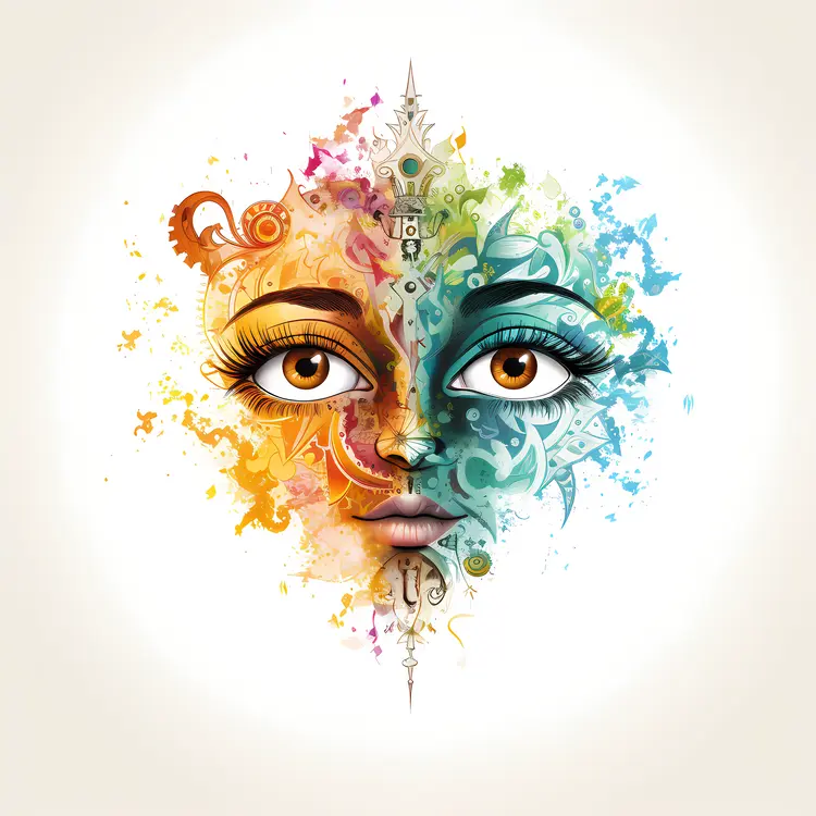 Colorful Abstract Face