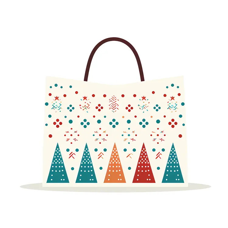Decorative Christmas Shopping Bag