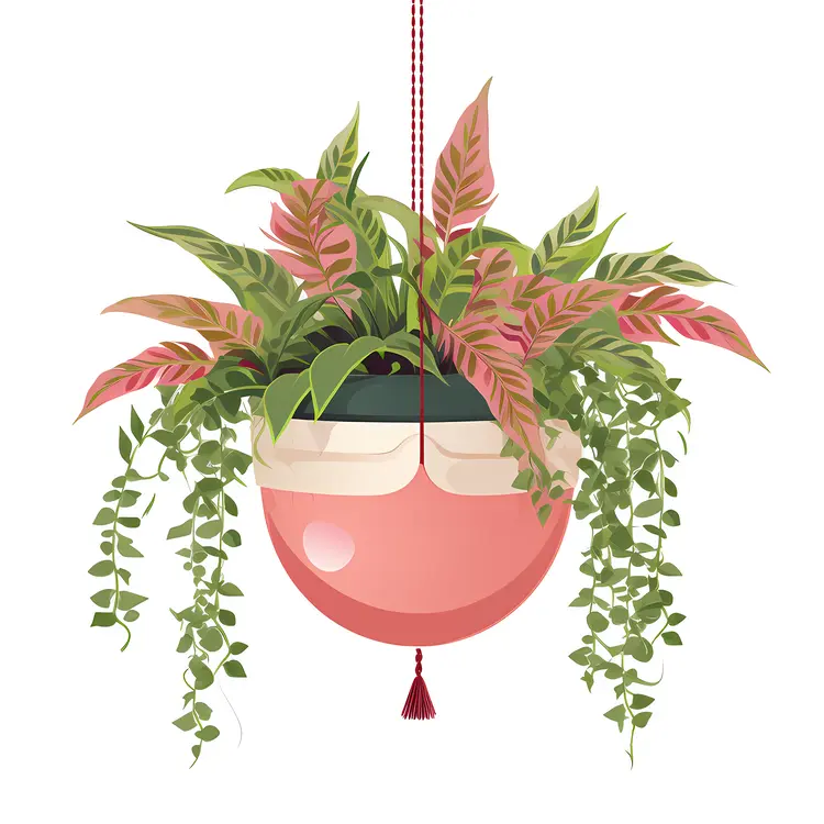 Beautiful Hanging Plant in Decorative Pot