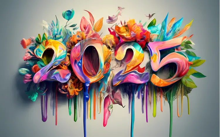 Vibrant 2025 New Year Art
