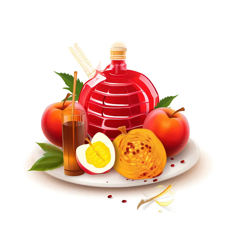 Rosh Hashanah Pomegranate and Honey with Apples