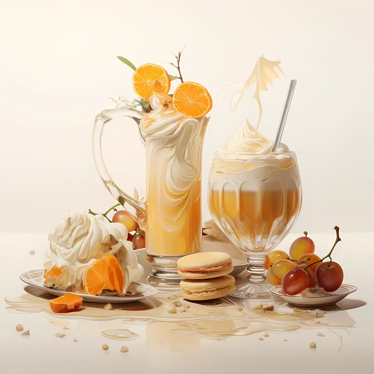 Orange Desserts and Drinks