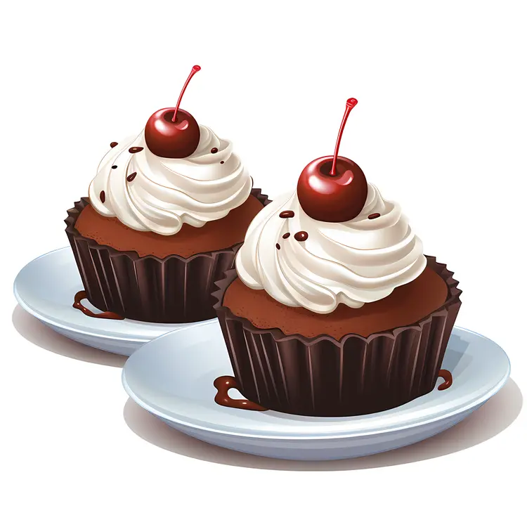 Chocolate Cupcakes with Cherries