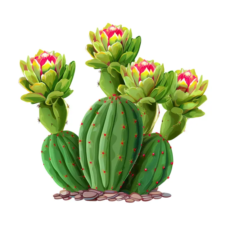 Green Flowering Cactus