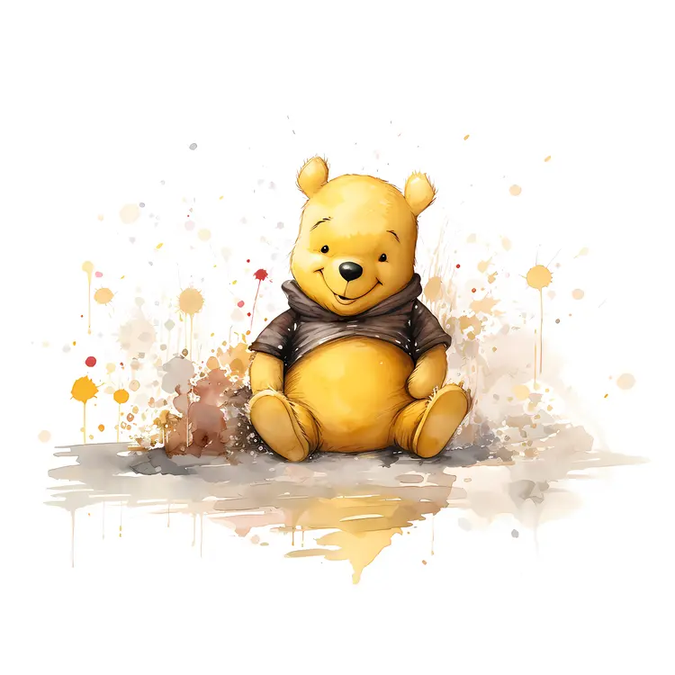 Bear Sitting in Autumn
