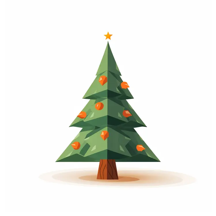 Minimalist Christmas Tree with Ornaments