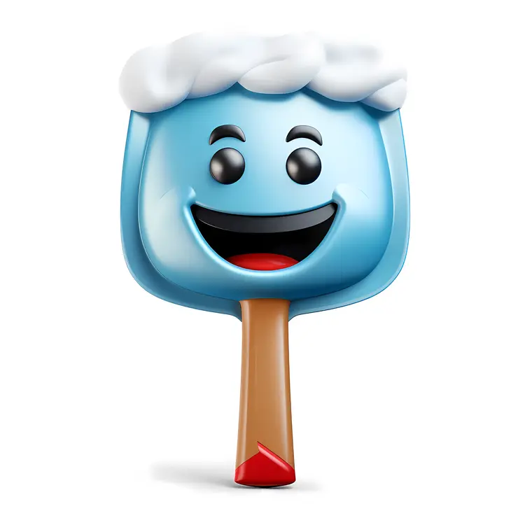 Smiling Snow Shovel Cartoon