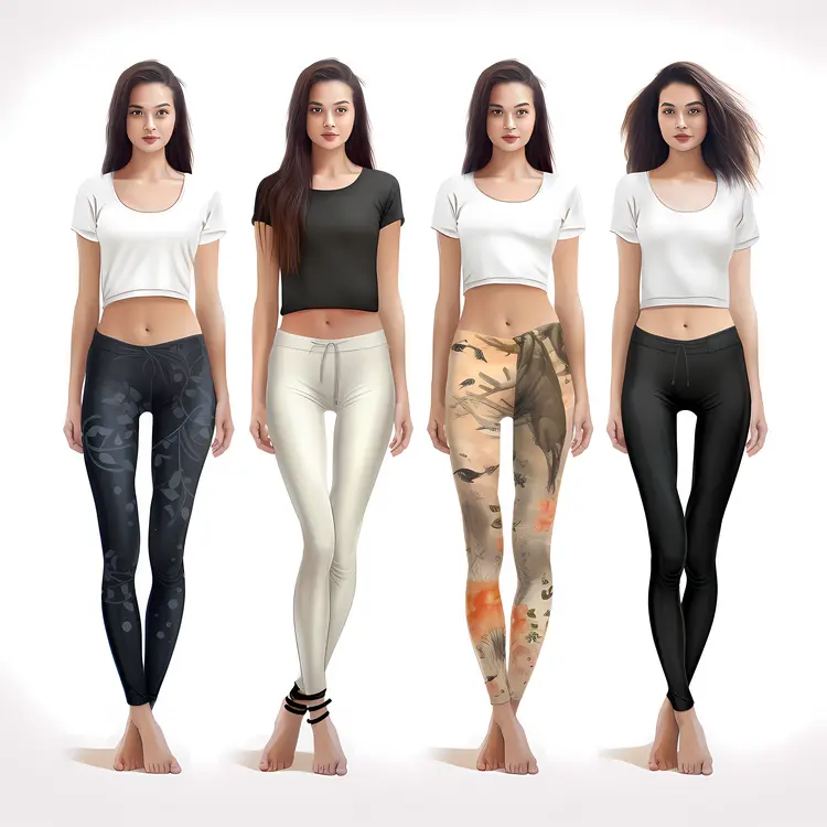 Fashion Models Showcasing Stylish Leggings