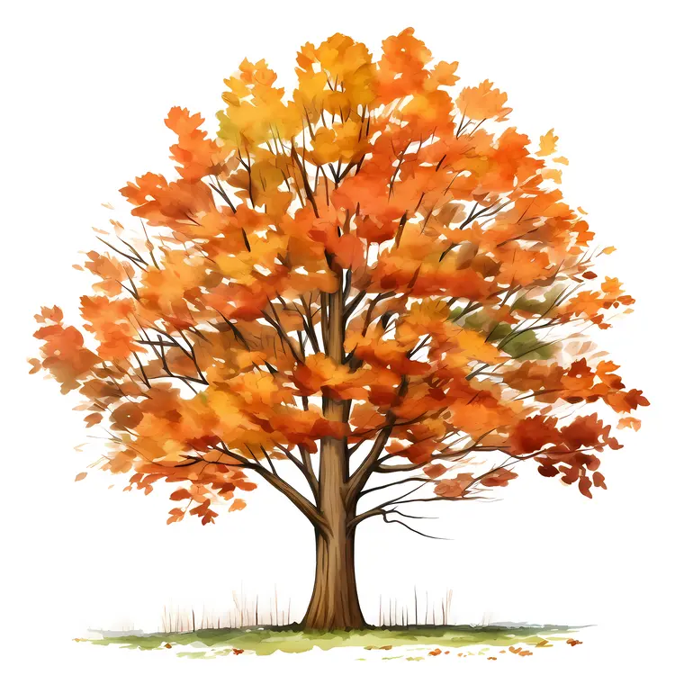 Orange Autumn Tree