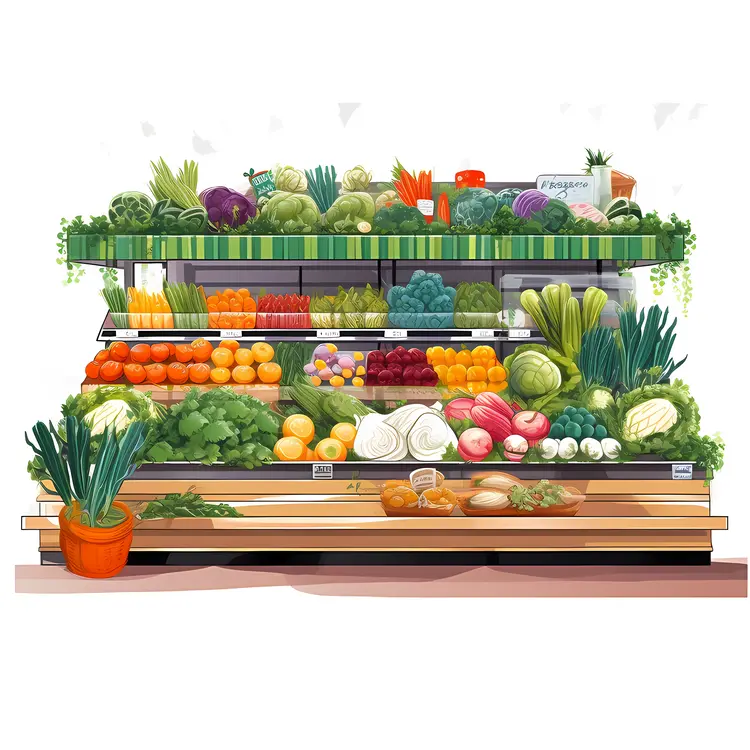 Market Stand with Assorted Vegetables