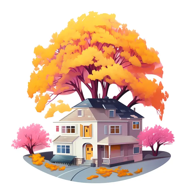 Small cute doodle house