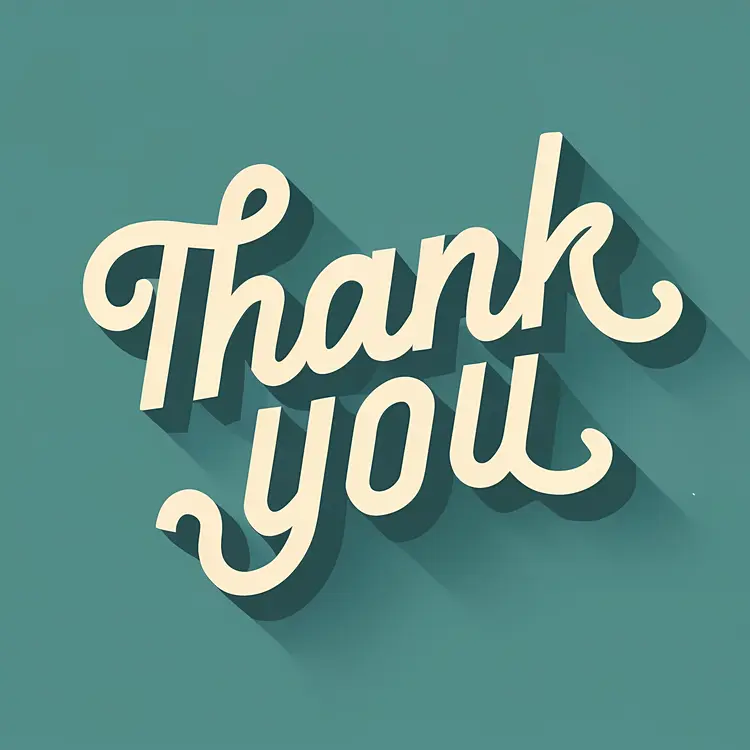 Thank You Text in Elegant Font