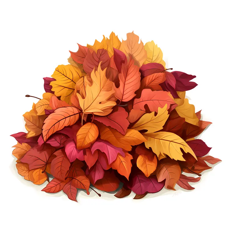 Colorful Autumn Leaves Pile for Thanksgiving Concept