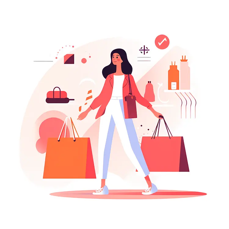 Woman with Shopping Bags