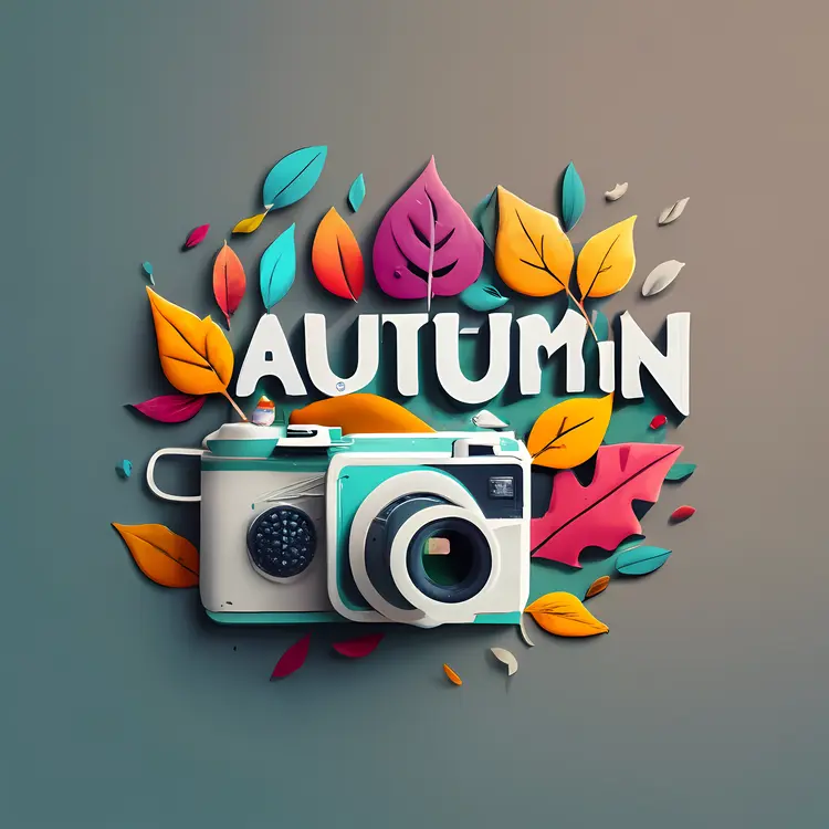 Autumn Camera with Leaves