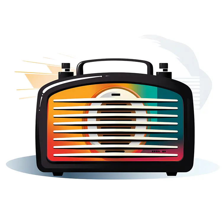 Colorful Vintage Radio