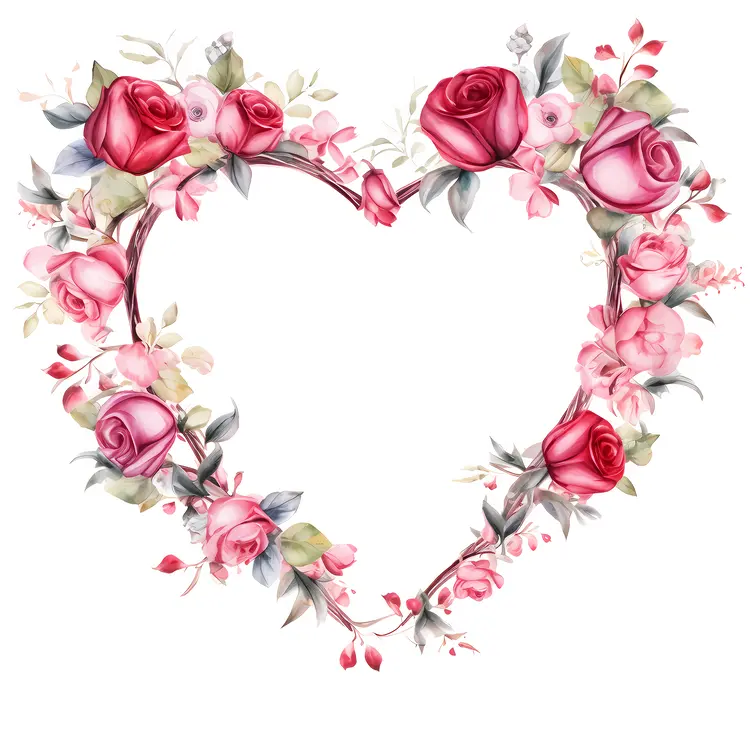 Floral Heart Frame