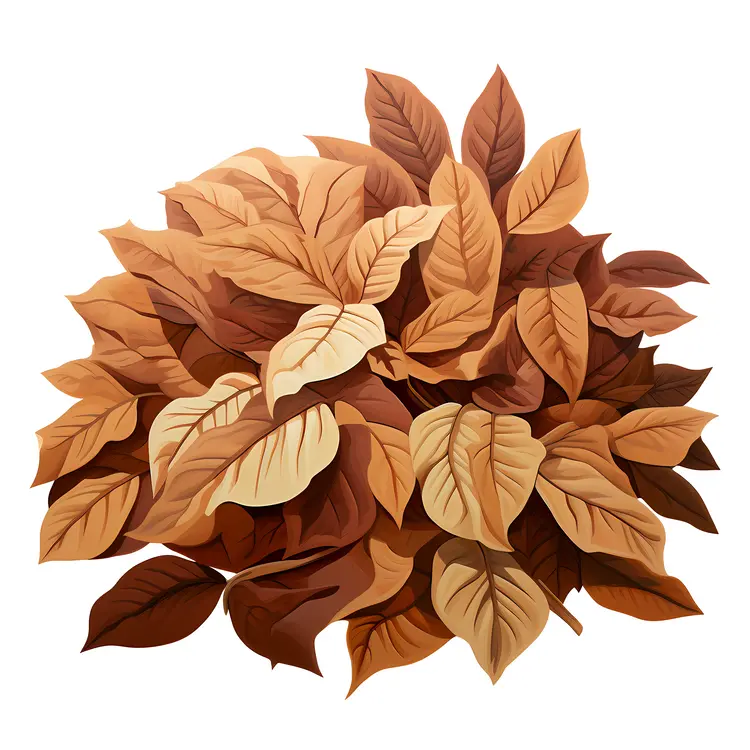 Brown Autumn Leaves Illustration