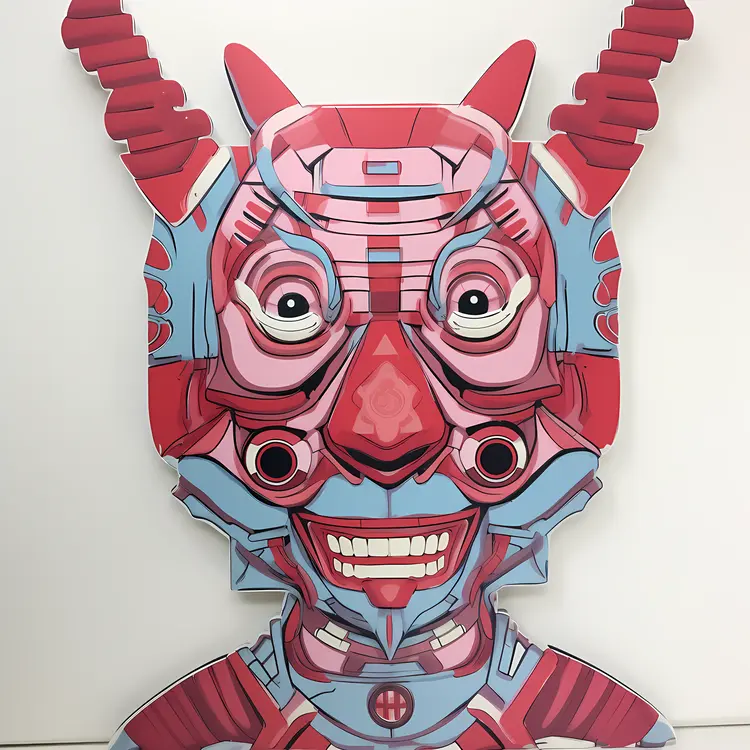Futuristic Red and Blue Robot Mask for Halloween
Futuristic Red and Blue Robot Mask for Halloween