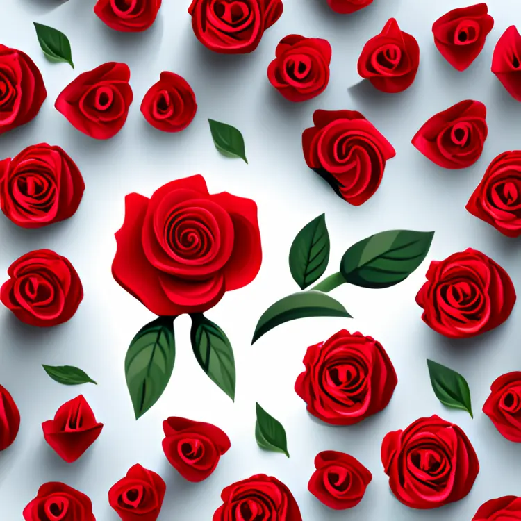 Decorative Red Rose Pattern