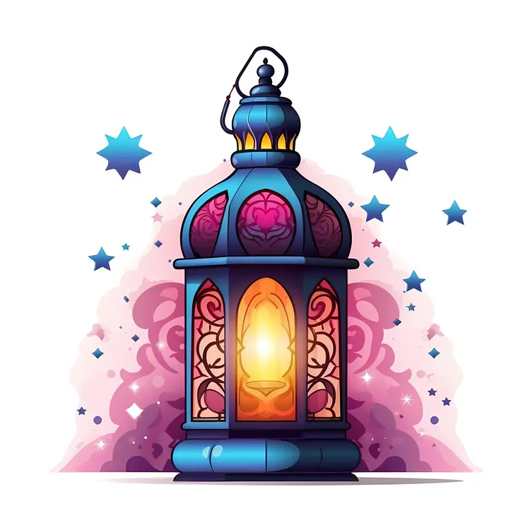 Colorful Lantern with Stars