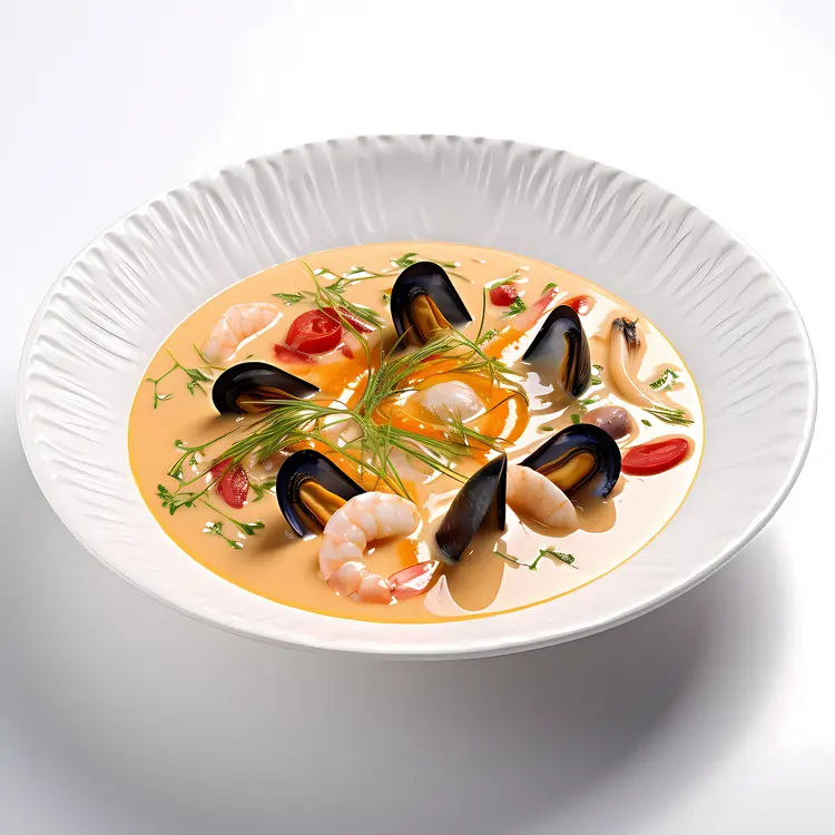 Seafood Soup with Shrimp and Mussels