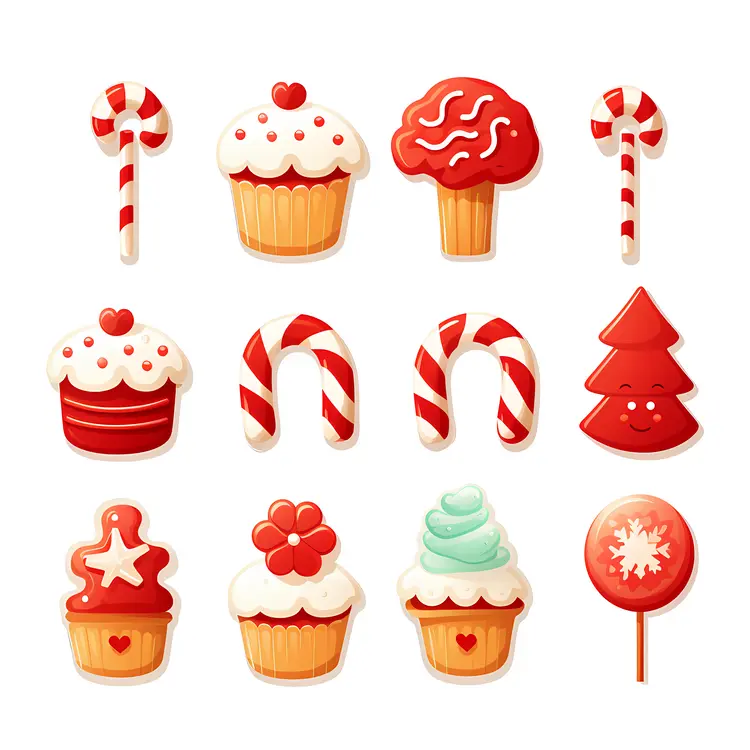 Christmas Themed Cupcakes and Sweets