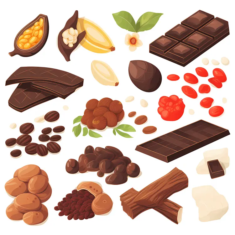 Assorted Chocolates and Ingredients