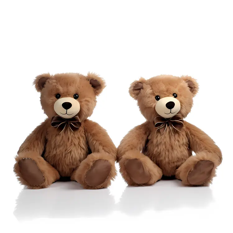 Pair of Cute Brown Teddy Bears