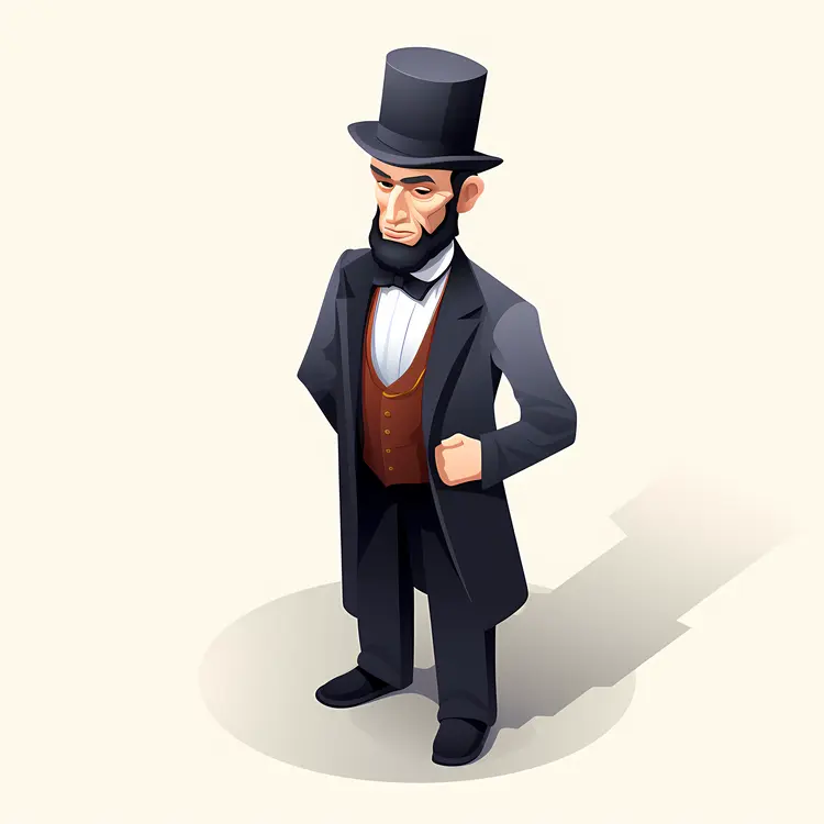 3D Cartoon Character of Historical Figure