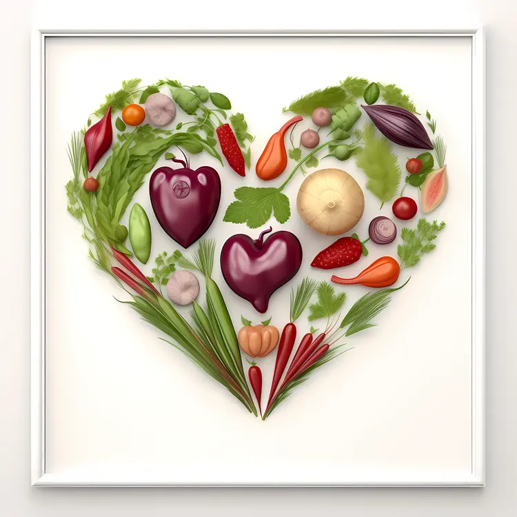 Heart-Shaped Vegetable Arrangement