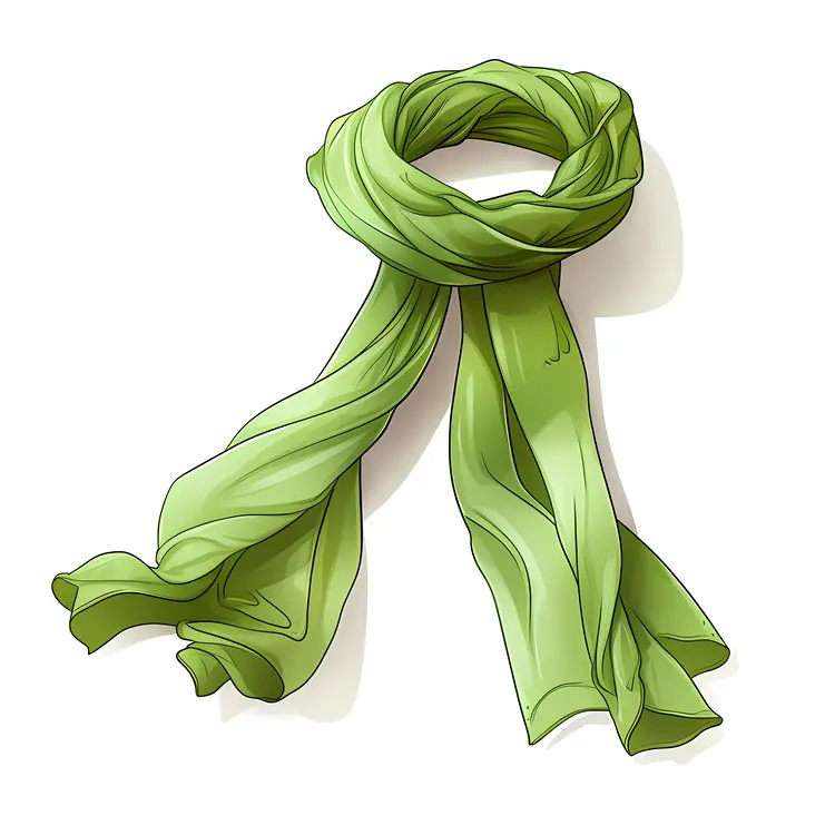 Green Scarf Illustration