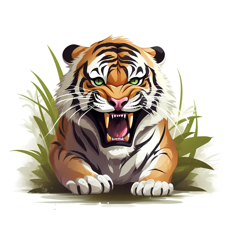 Fierce Roaring Tiger