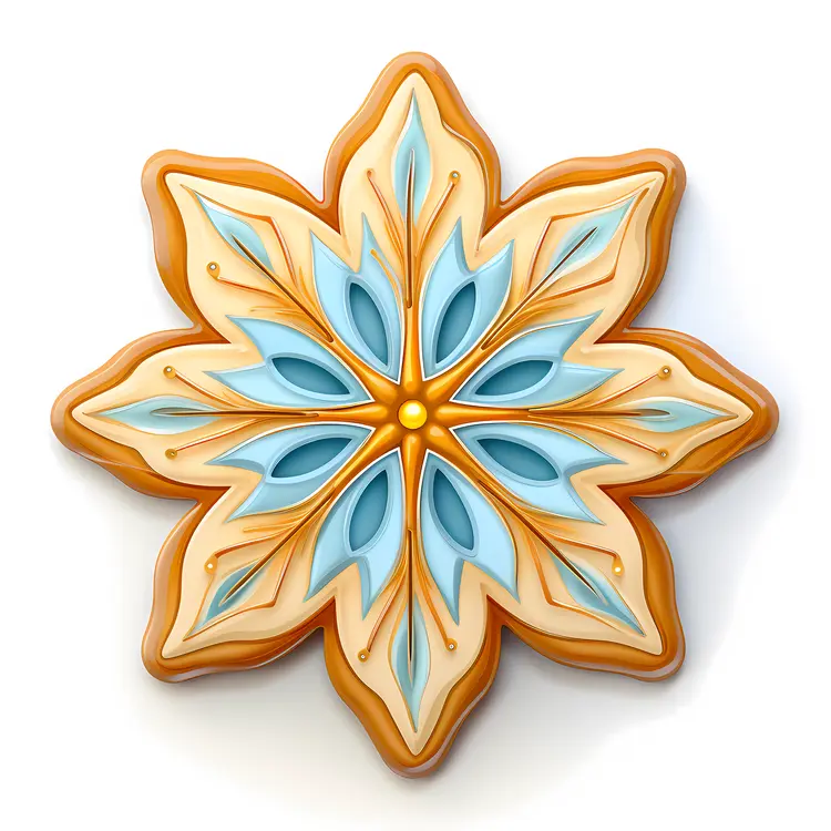 Beautiful Snowflake Cookie for Winter Holidays