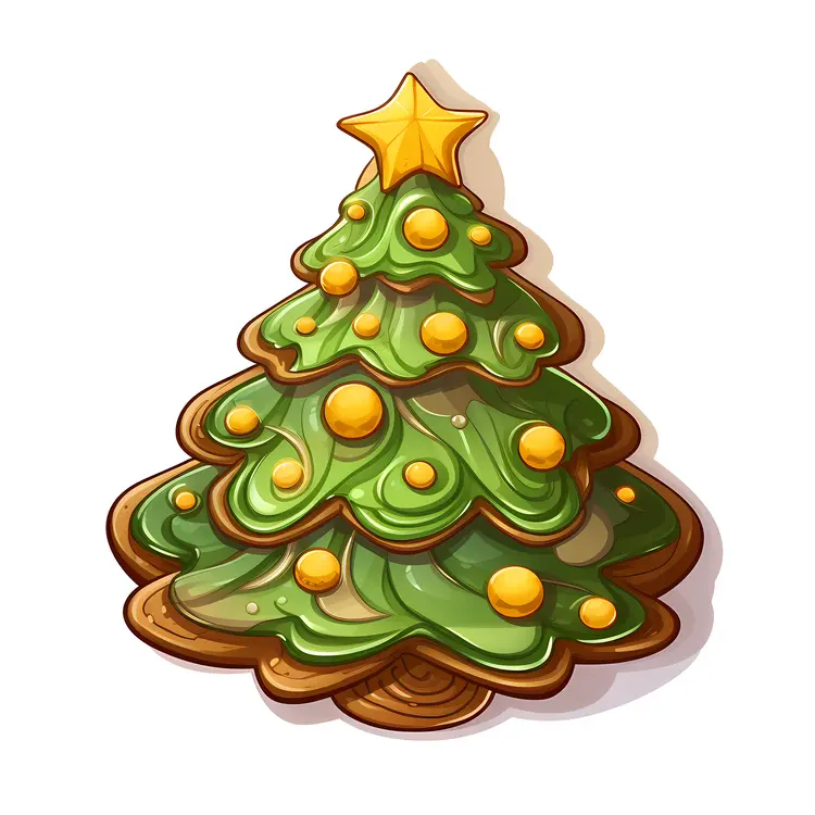 Flat Christmas Tree Cookie