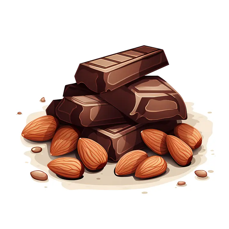 Tasty Chocolate Bars with Almonds