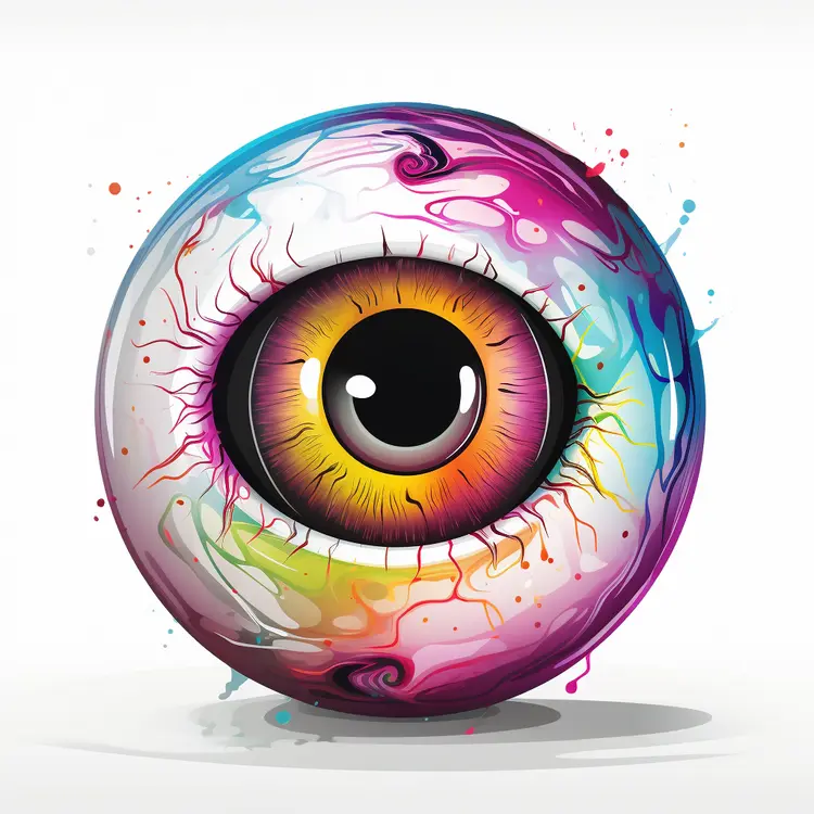 Colorful Dripping Eye Illustration