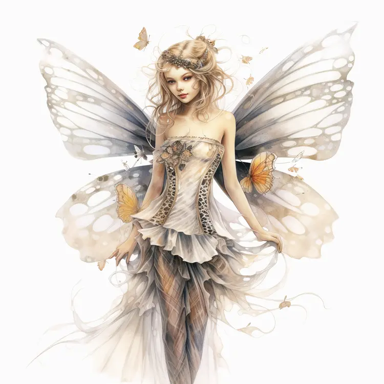 Ethereal Fairy with Butterfly Wings
