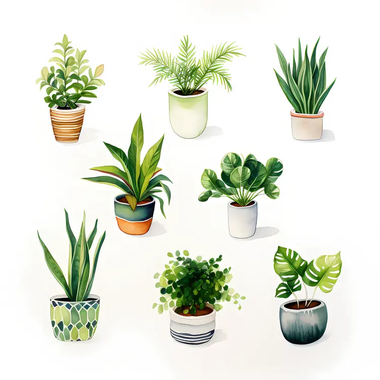 Assorted Small Potted Plants