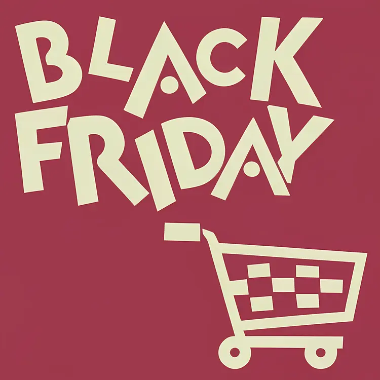 Black Friday Shopping Cart Illustration