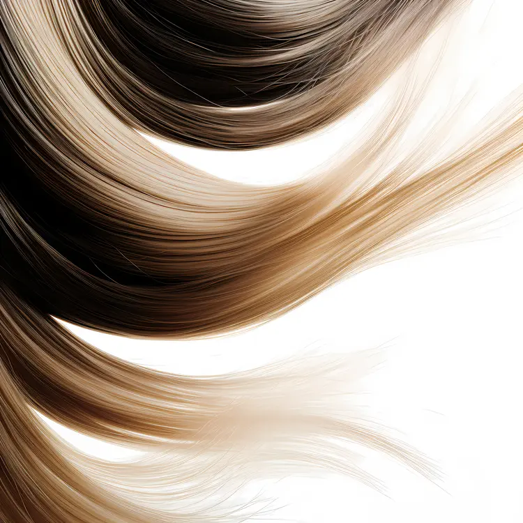 Beautiful Flowing Brown and Blonde Hair Strands