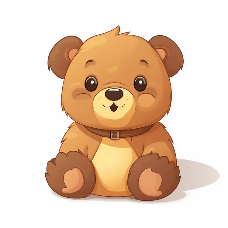 Cute Brown Teddy Bear Illustration