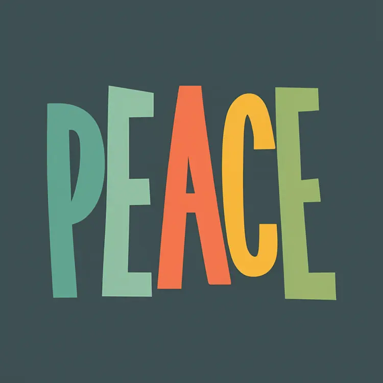 Simple Peace Typography