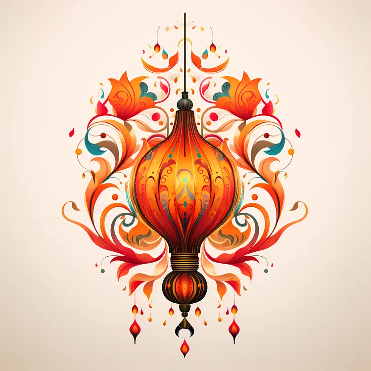 Swirly Decorative Lantern for Chinese New Year