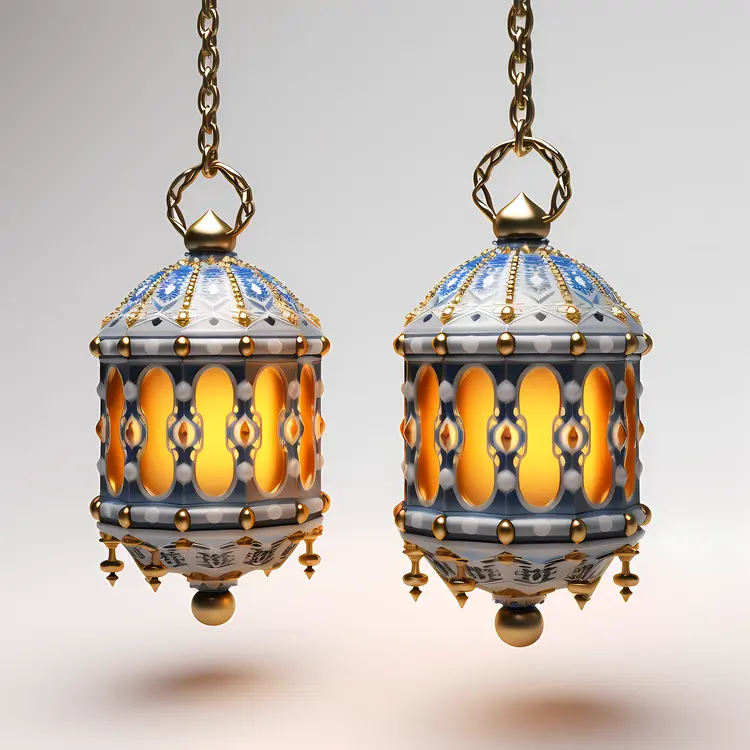 Pair of Decorative Hanging Lanterns