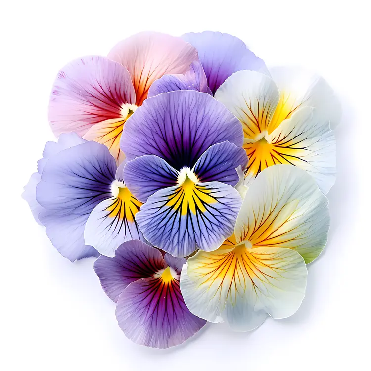 Colorful Pansies in Bloom
